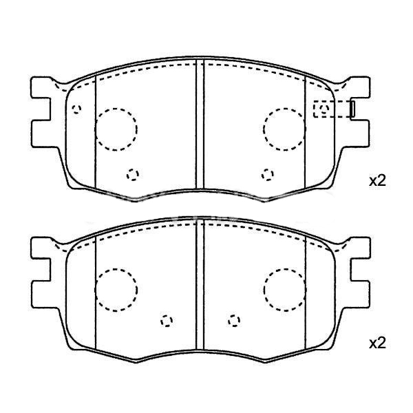 Rear-Brake-Pad-set-Disc-Brake-58101-1GA00-D1156-8266-D1156-Compatible-with-Hyundai-Accent-brake-pads